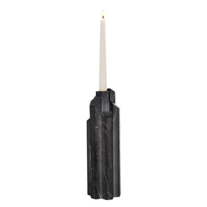 Goodwill Geometric Blocks Tall Candleholder Two-tone Silver 34 Cm