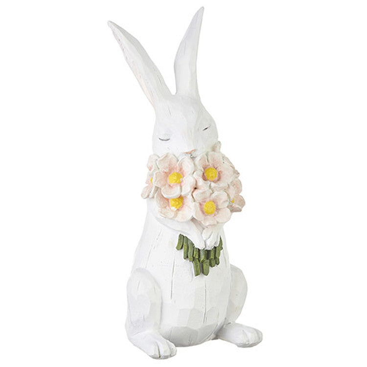Raz Imports Storybook Spring 11.5 " Bunny With Pink Flowers