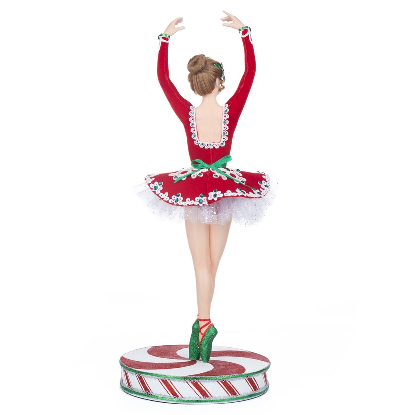 Katherine's Collection 2023 Peppermint Palace Ballerina Tabletop Figure Red Resin