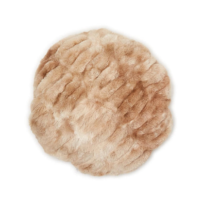Two's Cozi Cutie Premiere Super Luxe Marbled Faux Fur Round Decorative Pillow