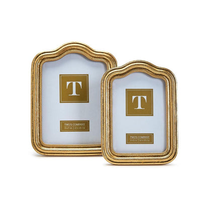 Two's Company Arcade Gold Set of 2 Photo Frame Includes 2 Sizes
