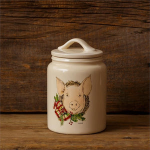 Your Heart's Delight Audrey's Farmhouse Christmas - Canister, Pig, Dolomite