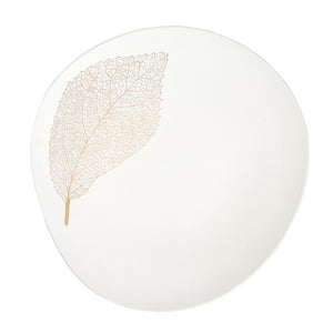 Two's Company 15" Golden Filigree Decorative Wave Platter (Food Safe) - Ceramic
