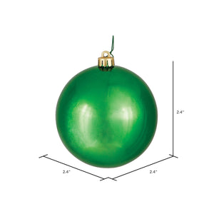 Vickerman 2.4" Green Shiny Finish Ball Ornament, 24 Per Bag