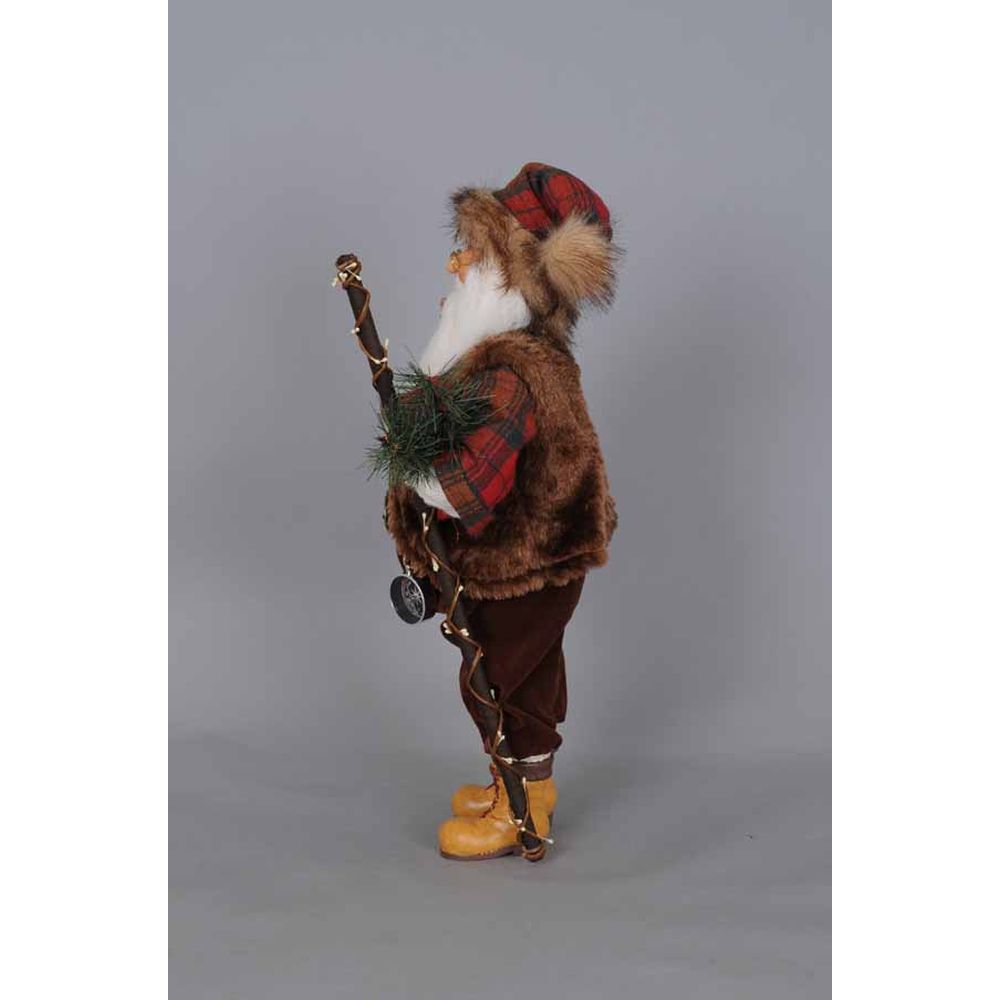Karen Didion Originals Mountaineer Santa Figurine, 17 Inches