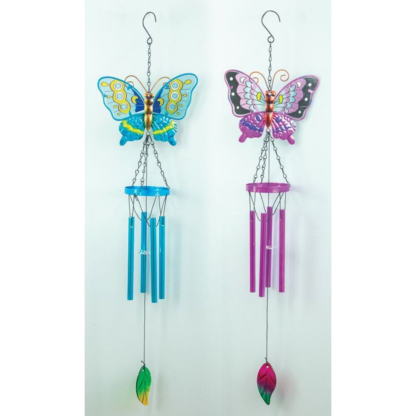 Hanna's Handiworks Glass Butterfly Windchime Set Of 2 Assortment