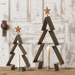 Audrey's Your Heart's Delight Christmas Tree Candle Holders, Iron by Audrey