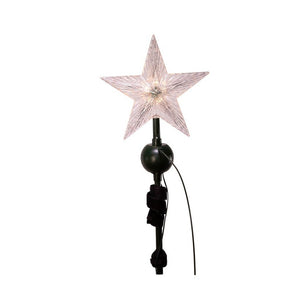 Kurt Adler 19.7" Star With Rotating Santa and Sleigh LED Treetop