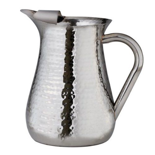 Leeber Hammered Water Pitcher, Silver,  Stainless Steel