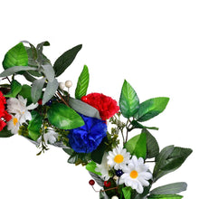 Load image into Gallery viewer, Vickerman 22&quot; Artificial Mixed Floral Wreath With Red/White Flowers &amp; Berries