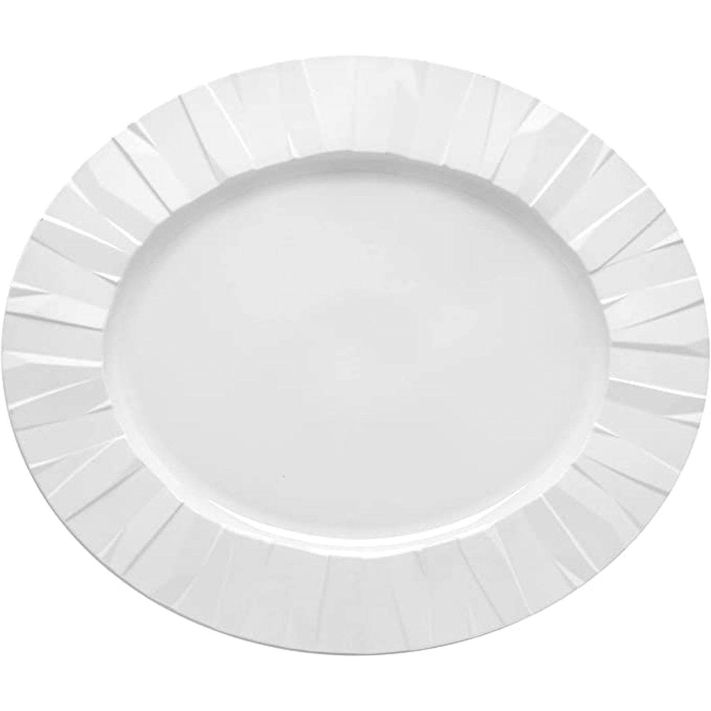Vista Alegre Matrix White Oval Platter, 17"