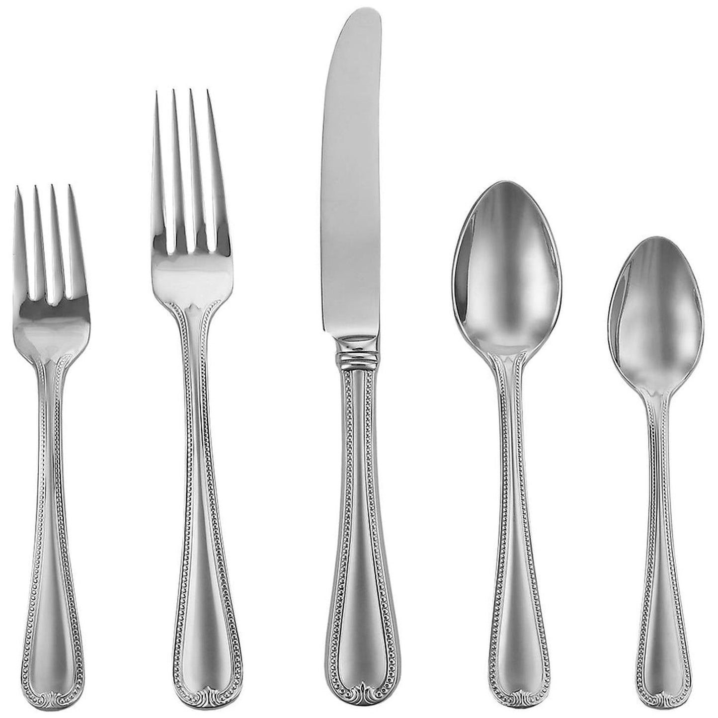 Lenox Vintage Jewel Frosted Flatware 5-Piece Place Setting.