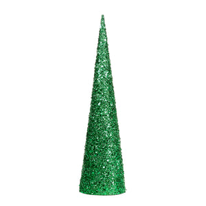 Goodwill Glittered Sequin Cone Tree Two-tone Green