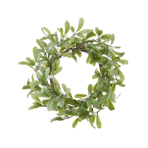 Raz Imports Natural Noel 16" Mistletoe Mini Wreath-Candle Ring