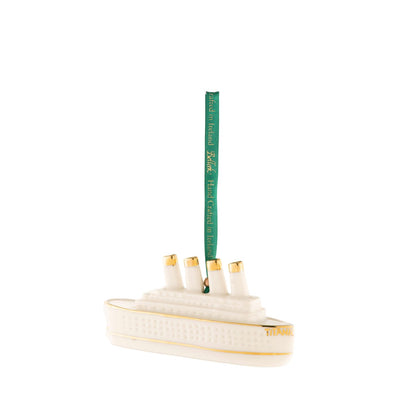 Belleek Classic Christmas Ornaments - Titanic Ornament, 4(L) x 1(W) x 2(H)
