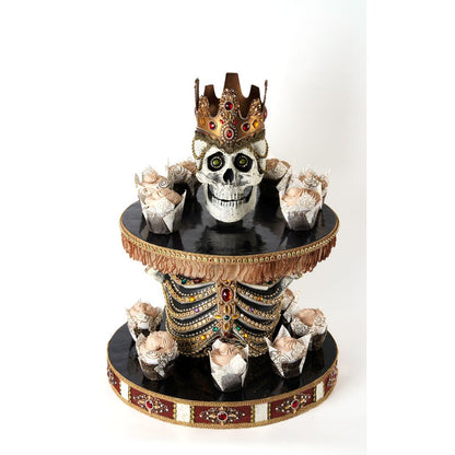 Katherine's Collection 2022 Shakesfeare Skeleton Tiered Tray, 18"x18"23"
