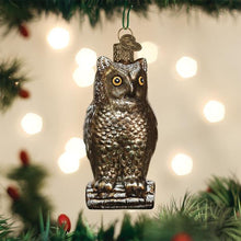 Load image into Gallery viewer, Old World Christmas Vintage Wise Old Owl Ornament