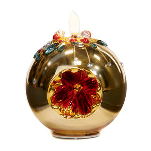 Goodwill Led Glass Reflector Christmas Ball Votive Gold 12Cm