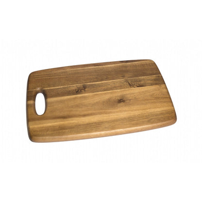 Lipper International Acacia Rectangle Cutting Board, Cut-Out Handle, Brown