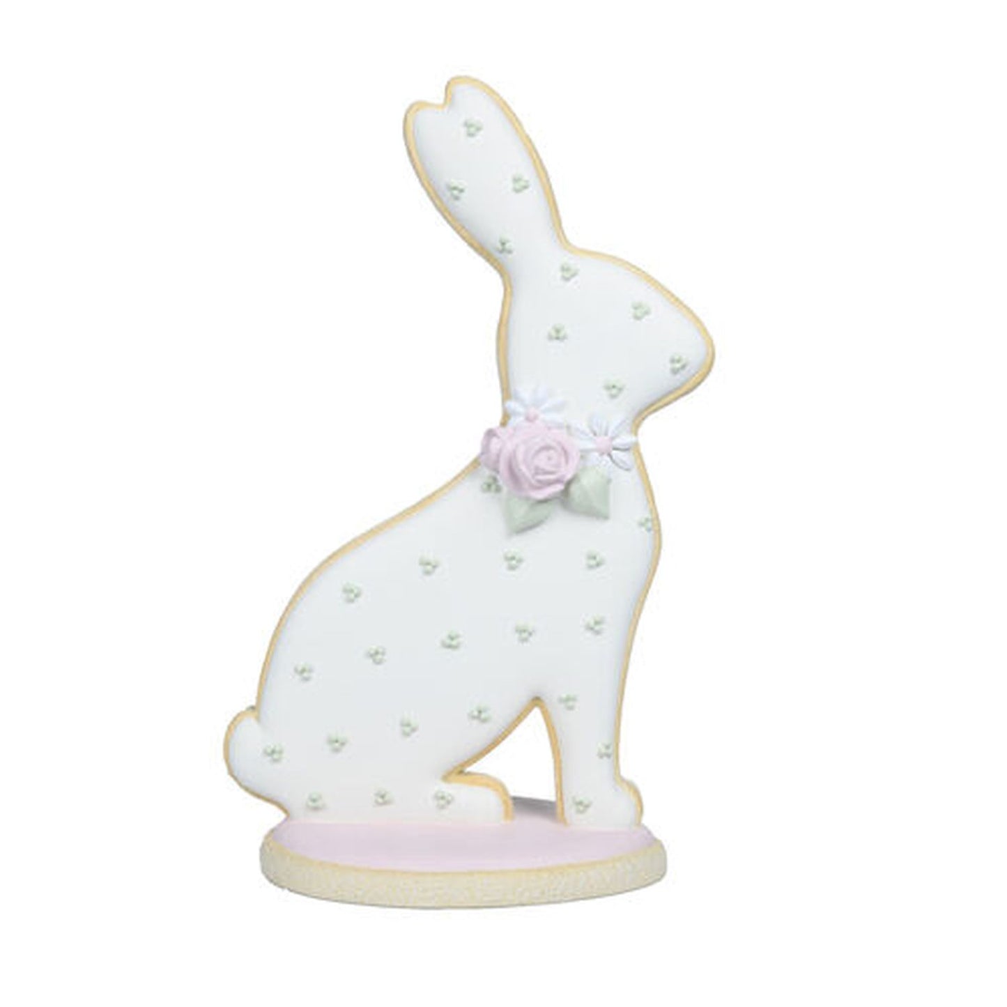 December Diamonds Cotton Candy Land 14" Cookie Cut Out Bunny Standing Figurine