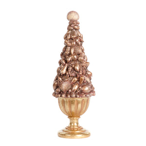 Goodwill Shell Cone Topiary In Pot Two-tone Purple/Gold 41.5Cm