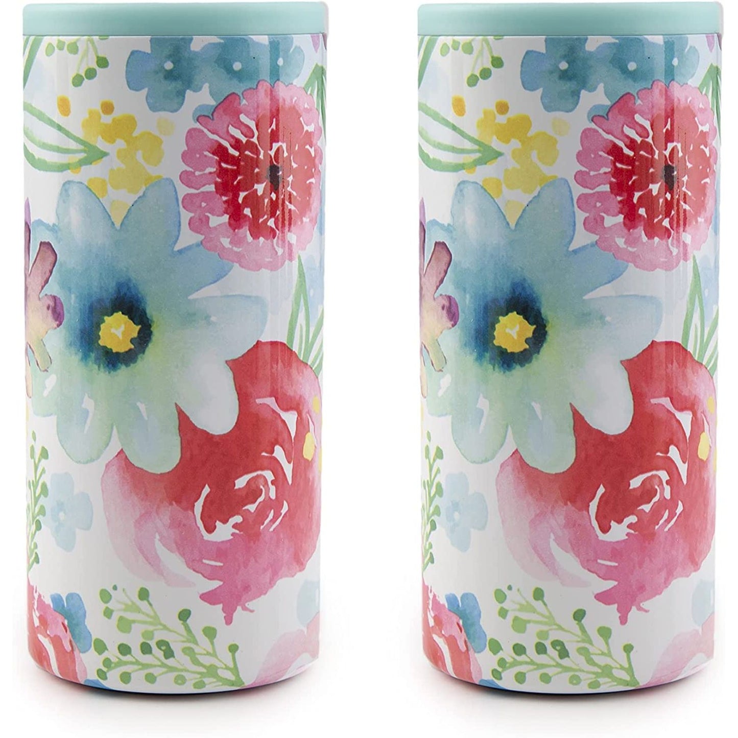 Cambridge Set Of 2 Can Coolers-Watercolor Floral
