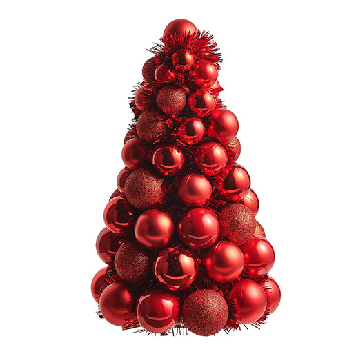 Raz Imports 2023 Holiday Cheers 10" Red Ball Ornament Tree