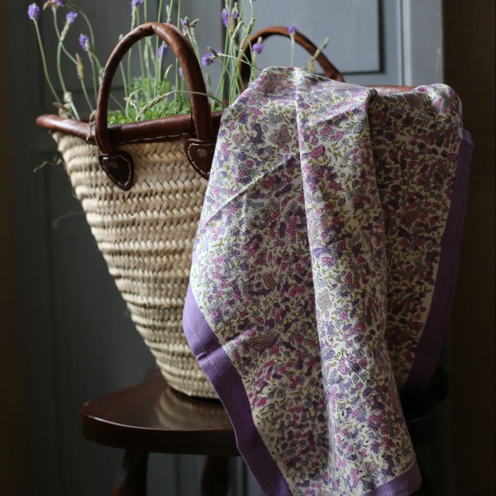 Couleur Nature Lavender Purple Tea Towels 20X30 - Set Of 3