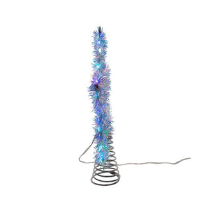 Kurt Adler 12.2-Inch Tinsel Star Tree Topper With Rgb Led Lights