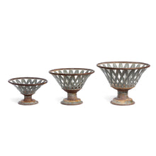 Load image into Gallery viewer, Park Hill Collection Woven Metal Footed Bowl, Set Of 3