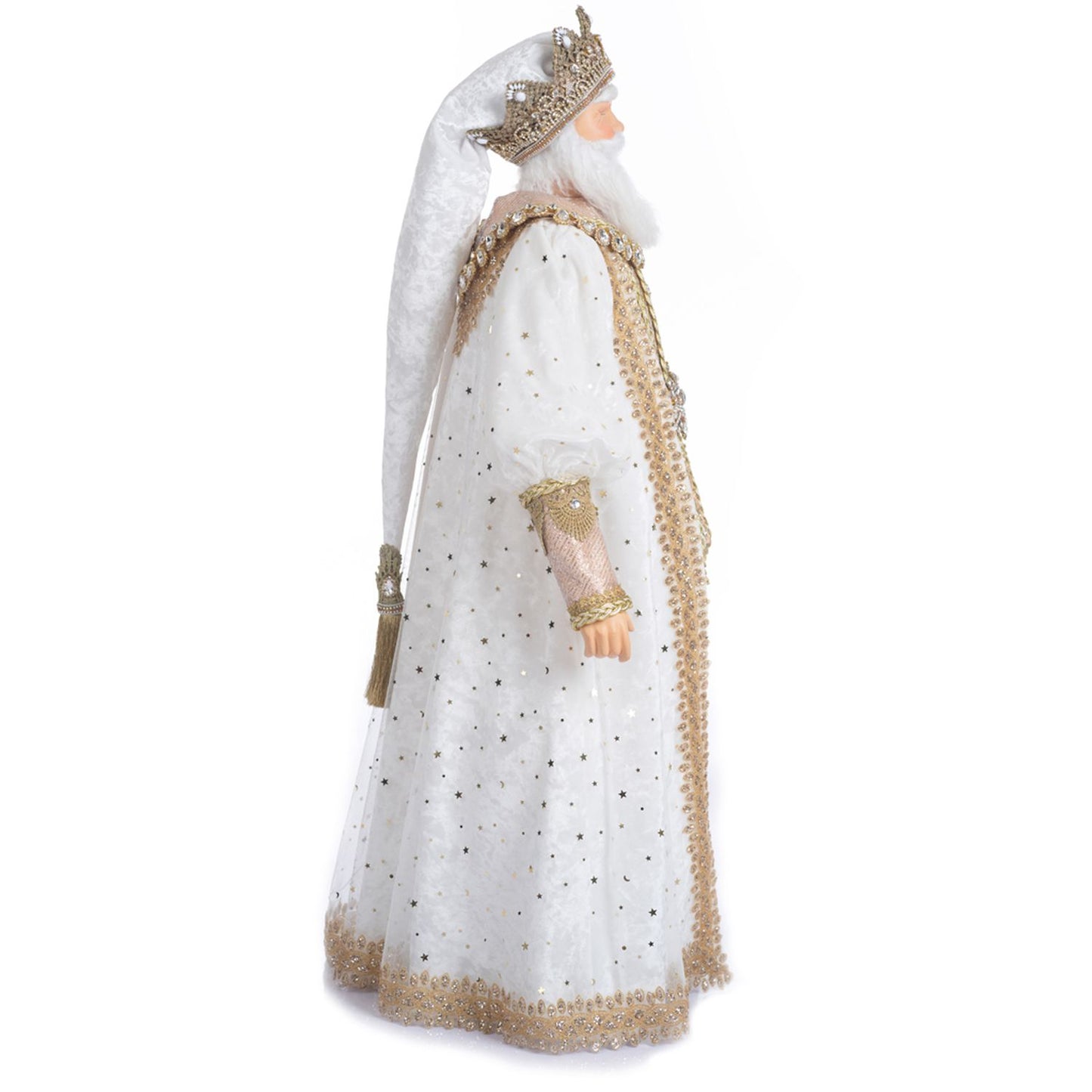 Katherine's Collection 2023 Starry Nights 32" Father Celestial Claus, White/Gold