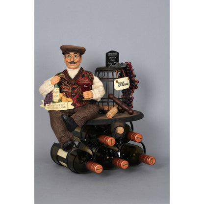 Karen Didion Decorative Figurine with 5 Bottle Wine Holder