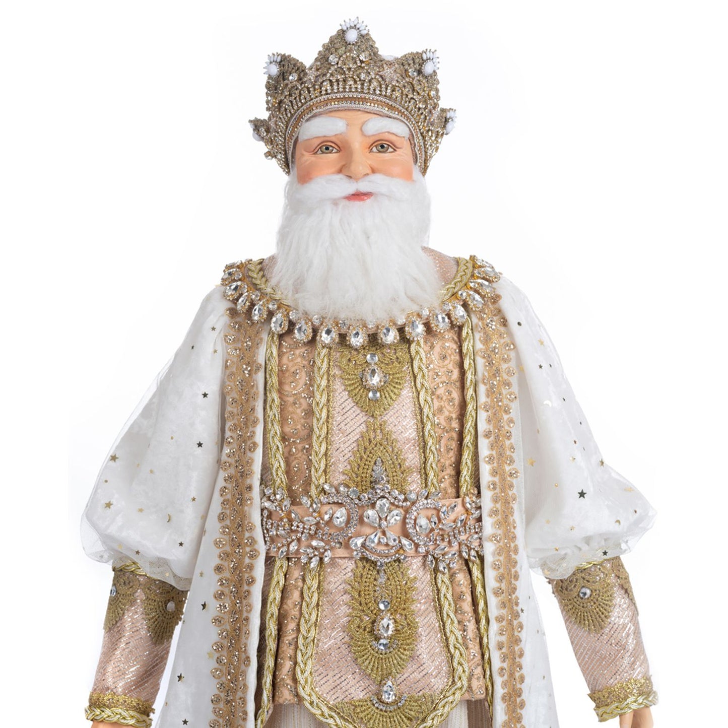 Katherine's Collection 2023 Starry Nights 32" Father Celestial Claus, White/Gold