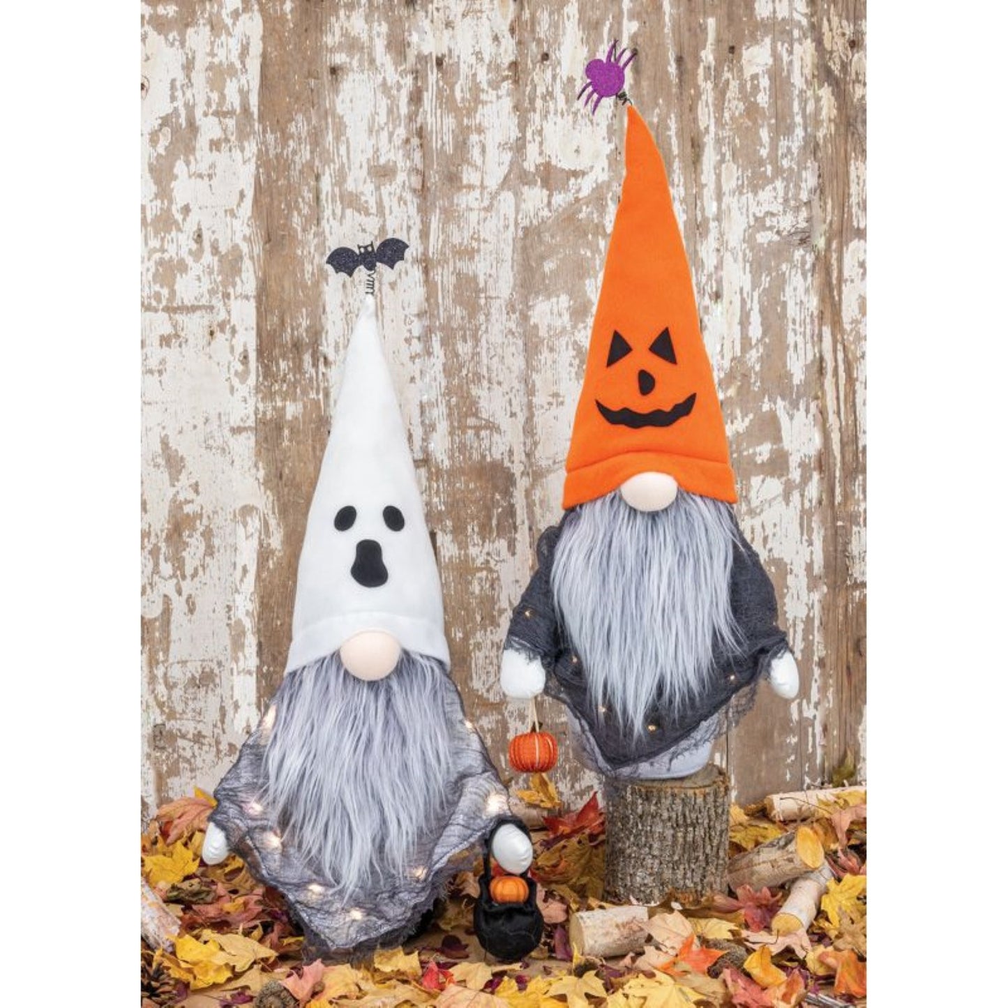 Hanna's Handiworks Jack And Ghost Wizard Tabletop w/ Lights Set Of 2 Assortment