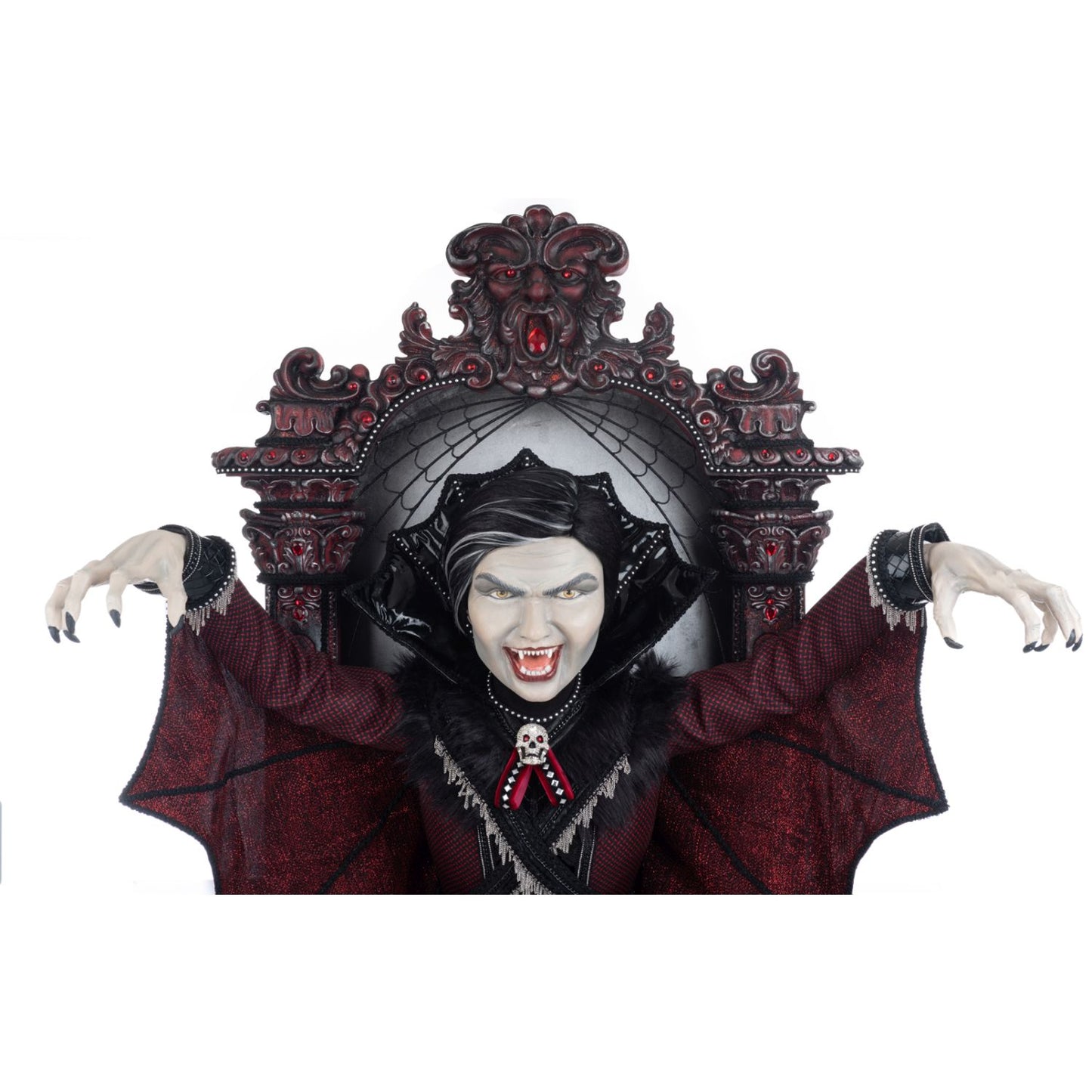 Katherine's Collection 34" Count Blade Vonbitten In Window Wall Piece, Red/Black