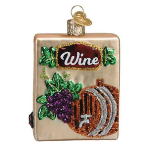 Old World Christmas Boxed Wine Ornament