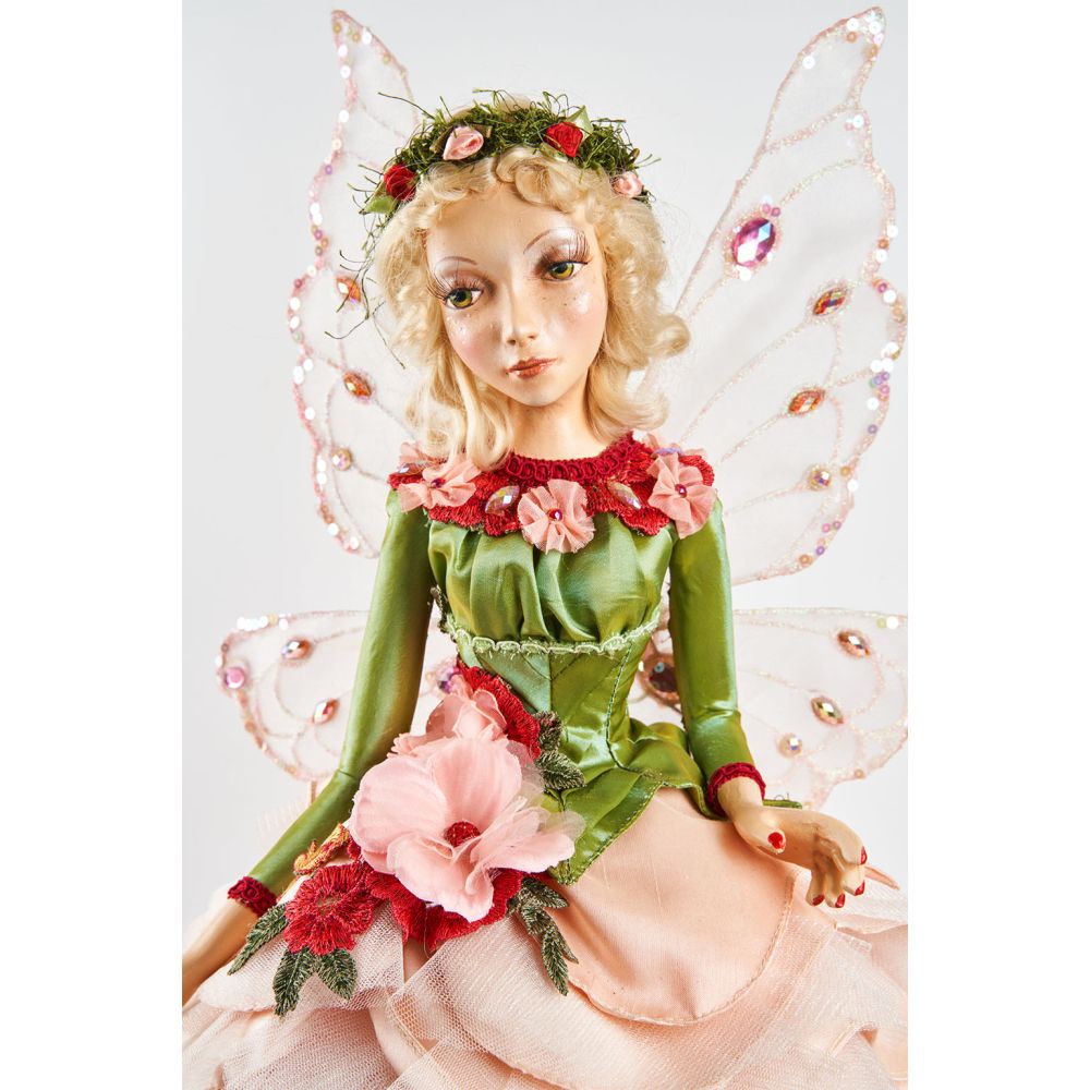 Katherine's Collection Enchanted Garden 2022 Flora Fairy Doll 32" Green Resin