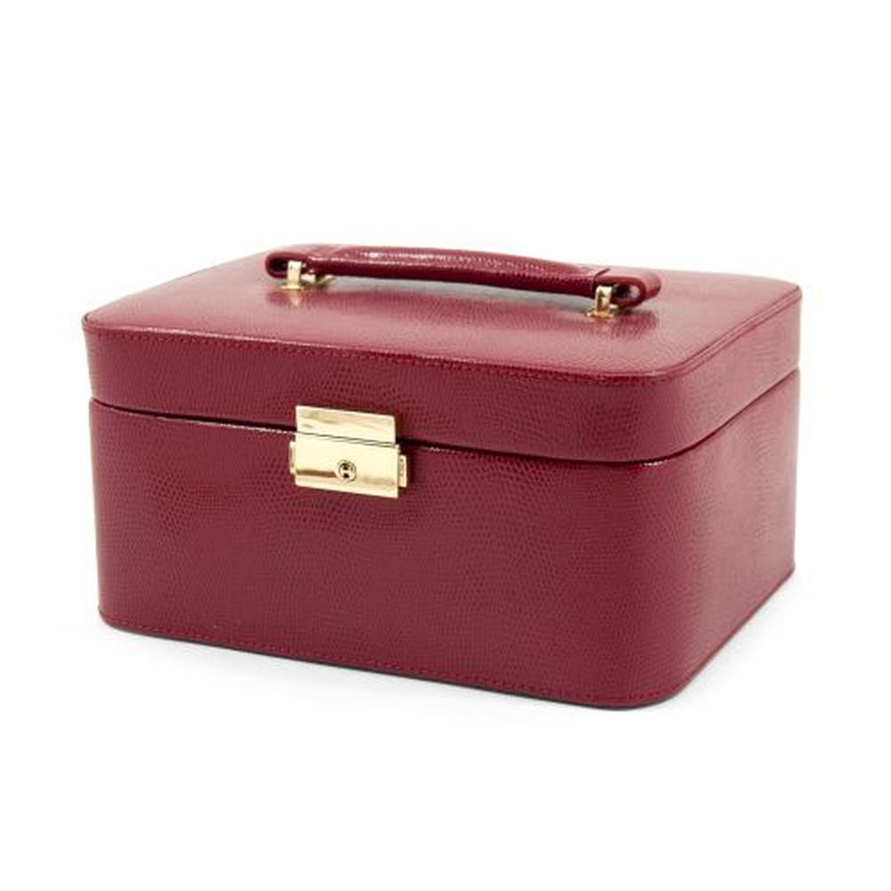 Bey Berk Red "Lizard" Leather Jewelry Box For 3 Watches