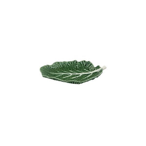 Bordallo Pinheiro Cabbage Leaf 7" Green Platter, Set of 2, Earthenware