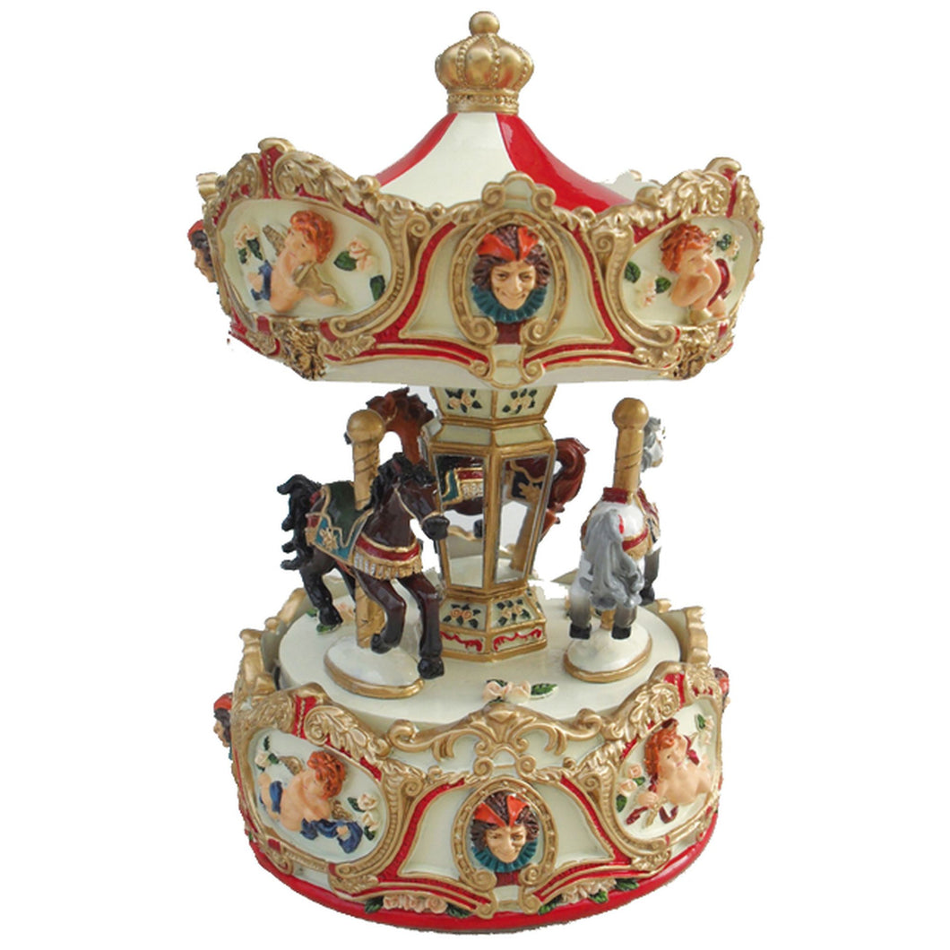 Musicbox Kingdom Angel Carousel Red Turns To The Melody Minuet Of Mozart