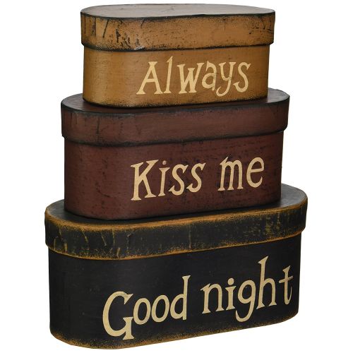 Your Heart's Delight Always Kiss Me Good Night Nesting Boxes