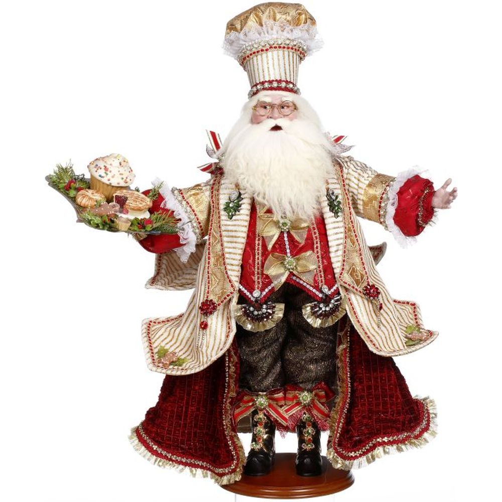 Mark Roberts Christmas 2023 Tasty Cuisine Santa Figurine - 26 Inches
