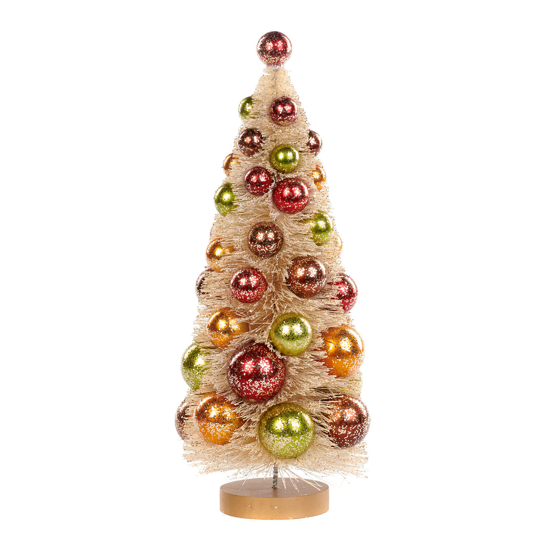 Goodwill Sisal Christmas Ball Tree Two-tone Cream/Green/Burgundy