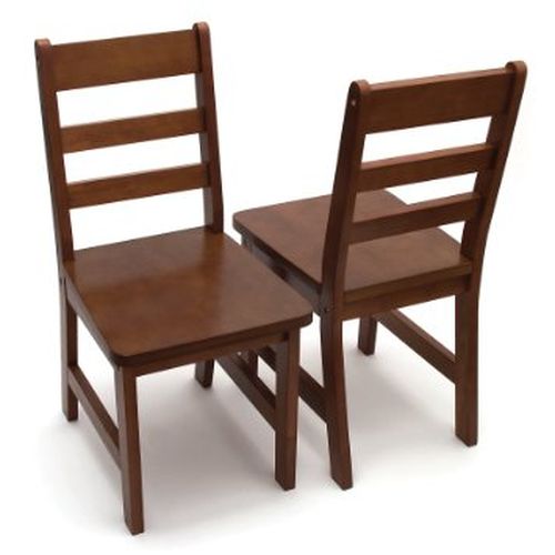 Lipper International Child's Chair, Set of 2 - Walnut Brown, Wood