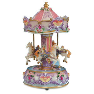 Musicbox Kingdom Angel Bust Carousel Made Of Polystone Turns To A Famous Melody