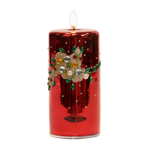 Goodwill Led Glass Christmas Jewel Candle 18Cm