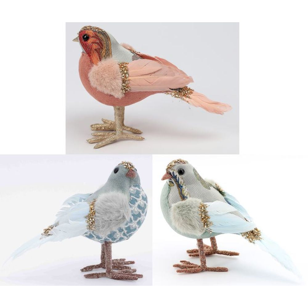 Mark Roberts 2022 Patchwork Bird Figurine, Assortment Of 3 8 X 6 Inches