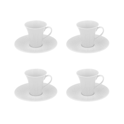 Vista Alegre Mar Espresso Cup & Saucer, Set of 4, Porcelain