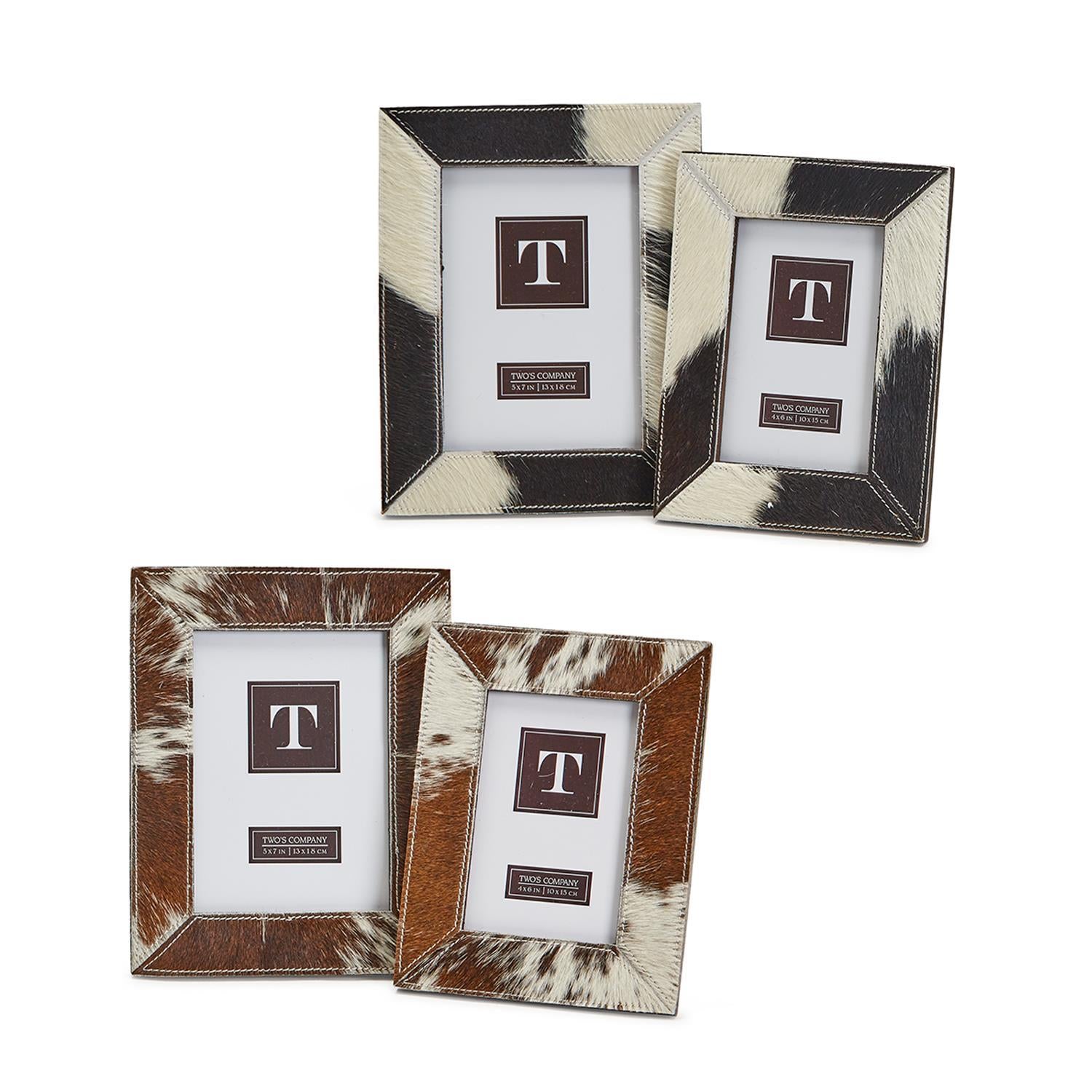 Two's Company In the Mirror Photo Frames,Set of 2, 4x6 inches and 5x7 inches