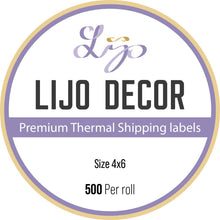 Load image into Gallery viewer, Lijo Thermal Shipping Labels 4 x 6 Inches Set of 4, 500 Pieces per Roll